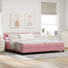 Pat cu arcuri cu saltea cu headboard Roz 200 x 200 cm Catifea - WALTI WALTI