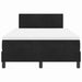 Pat cu arcuri cu saltea cu headboard Negru 120 x 200 cm Catifea - WALTI WALTI