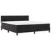 Pat cu arcuri cu saltea cu headboard Negru 180 x 200 cm Catifea - WALTI WALTI