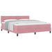 Pat cu arcuri cu saltea cu headboard Roz 180 x 200 cm Catifea - WALTI WALTI