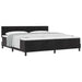 Pat cu arcuri cu saltea cu headboard Negru 200 x 200 cm Catifea - WALTI WALTI