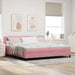 Pat cu arcuri cu saltea cu headboard Roz 200 x 200 cm Catifea - WALTI WALTI