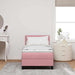 Pat cu arcuri cu headboard Roz 80 x 200 cm Catifea - WALTI WALTI