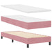 Pat cu arcuri cu headboard Roz 80 x 200 cm Catifea - WALTI WALTI