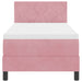Pat cu arcuri cu headboard Roz 80 x 200 cm Catifea - WALTI WALTI