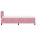 Pat cu arcuri cu headboard Roz 80 x 200 cm Catifea - WALTI WALTI