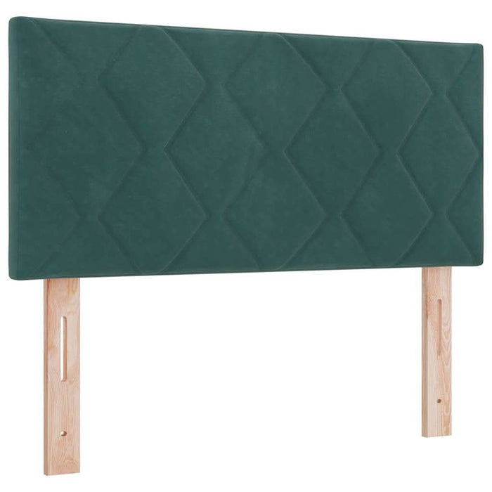 Pat cu arcuri cu saltea Verde închis 120 x 190 cm Catifea - WALTI WALTI