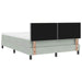 Pat cu arcuri cu headboard Gri deschis 160 x 200 cm Catifea - WALTI WALTI