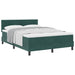 Pat cu arcuri cu headboard Verde închis 160 x 200 cm Catifea - WALTI WALTI