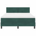 Pat cu arcuri cu headboard Verde închis 160 x 200 cm Catifea - WALTI WALTI