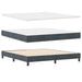 Pat cu arcuri cu headboard Gri închis 180 x 200 cm Catifea - WALTI WALTI