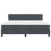 Pat cu arcuri cu headboard Gri închis 180 x 200 cm Catifea - WALTI WALTI