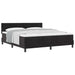 Pat cu arcuri cu headboard Negru 180 x 200 cm Catifea - WALTI WALTI