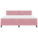 Pat cu arcuri cu saltea cu headboard Roz 180 x 200 cm Catifea - WALTI WALTI