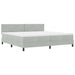 Pat cu arcuri cu headboard Gri deschis 200 x 200 cm Catifea - WALTI WALTI