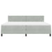 Pat cu arcuri cu headboard Gri deschis 200 x 200 cm Catifea - WALTI WALTI