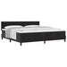 Pat cu arcuri cu headboard Negru 200 x 200 cm Catifea - WALTI WALTI