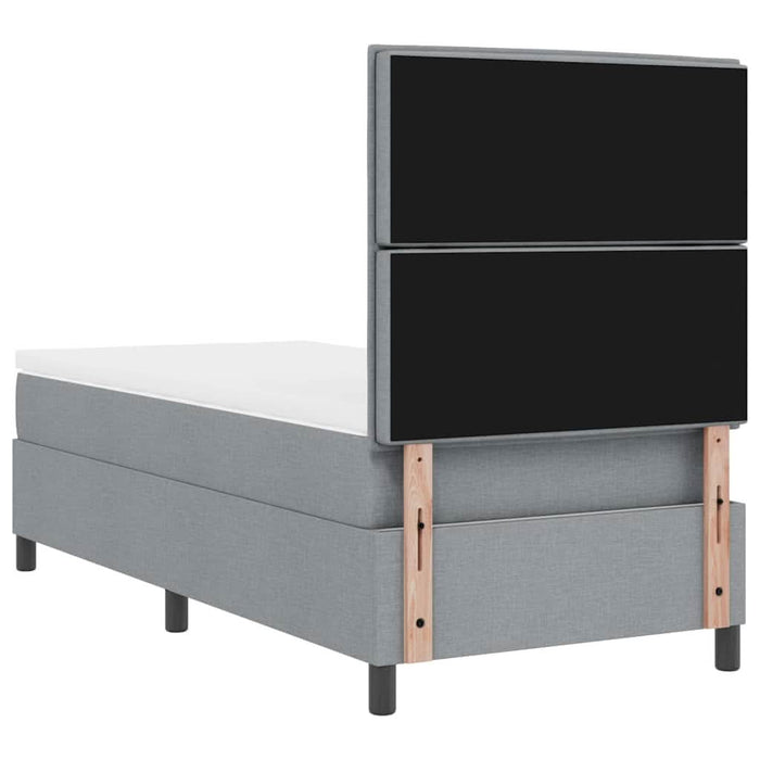 Pat cu arcuri cu saltea Gri deschis 80 x 200 cm țesătură - WALTI WALTI