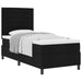 Pat cu arcuri cu saltea cu headboard Negru 80 x 200 cm țesătură - WALTI WALTI