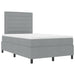 Pat cu arcuri cu saltea Gri deschis 120 x 190 cm țesătură - WALTI WALTI
