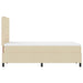Pat cu arcuri cu saltea cu headboard Crem 120 x 190 cm țesătură - WALTI WALTI