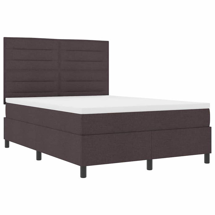 Pat cu arcuri cu saltea Maro închis 140 x 190 cm țesătură WALTI