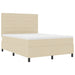 Pat cu arcuri cu saltea cu headboard Crem 160 x 200 cm țesătură - WALTI WALTI