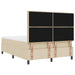 Pat cu arcuri cu saltea cu headboard Crem 160 x 200 cm țesătură - WALTI WALTI