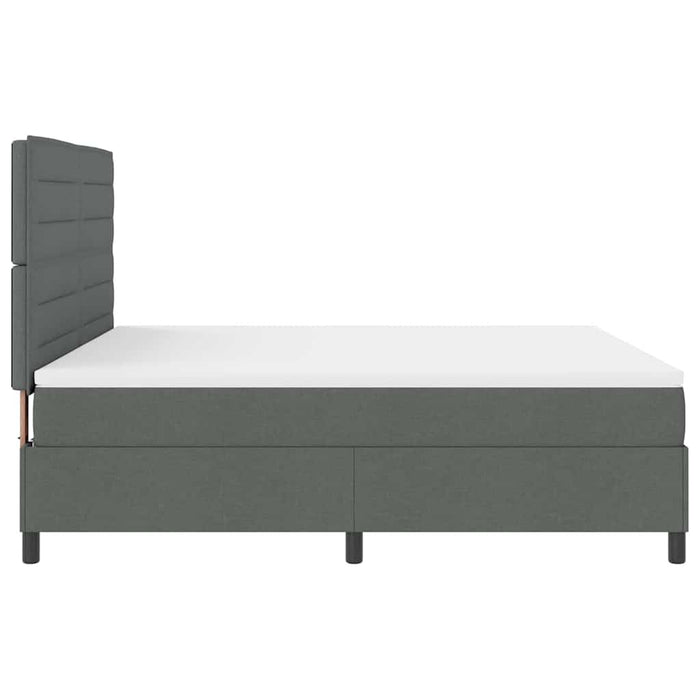 Pat cu arcuri cu saltea Gri închis 180 x 200 cm țesătură - WALTI WALTI