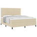 Pat cu arcuri cu saltea cu headboard Crem 180 x 200 cm țesătură - WALTI WALTI