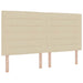 Pat cu arcuri cu saltea cu headboard Crem 180 x 200 cm țesătură - WALTI WALTI