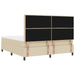 Pat cu arcuri cu saltea cu headboard Crem 180 x 200 cm țesătură - WALTI WALTI