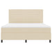 Pat cu arcuri cu saltea cu headboard Crem 180 x 200 cm țesătură - WALTI WALTI