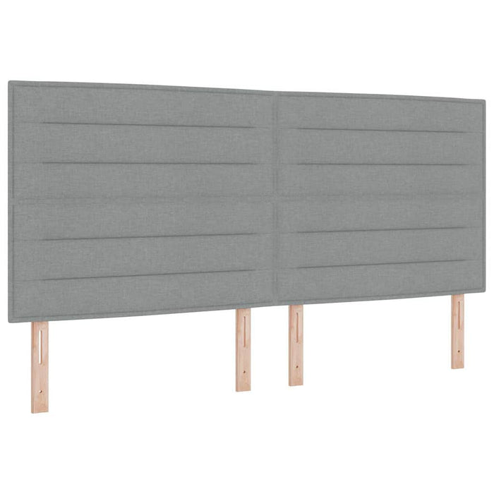 Pat cu arcuri cu saltea Gri deschis 200 x 200 cm țesătură - WALTI WALTI