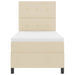 Pat cu arcuri cu saltea cu headboard Crem 90 x 190 cm țesătură - WALTI WALTI