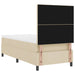 Pat cu arcuri cu saltea cu headboard Crem 100 x 200 cm țesătură - WALTI WALTI