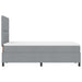 Pat cu arcuri cu headboard Gri deschis 120 x 190 cm țesătură - WALTI WALTI