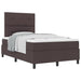 Pat cu arcuri cu headboard Maro închis 120 x 190 cm țesătură - WALTI WALTI