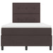 Pat cu arcuri cu headboard Maro închis 120 x 190 cm țesătură - WALTI WALTI