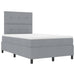 Pat cu arcuri cu headboard Gri deschis 120 x 200 cm țesătură - WALTI WALTI