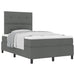 Pat cu arcuri cu headboard Gri închis 120 x 200 cm țesătură - WALTI WALTI