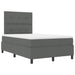Pat cu arcuri cu headboard Gri închis 120 x 200 cm țesătură - WALTI WALTI