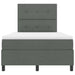 Pat cu arcuri cu headboard Gri închis 120 x 200 cm țesătură - WALTI WALTI