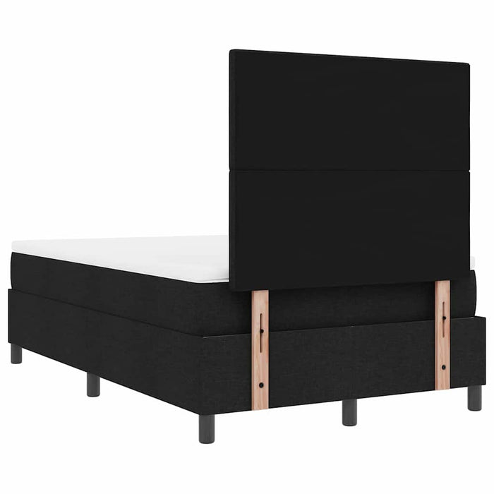 Pat cu arcuri cu headboard Negru 120 x 200 cm țesătură - WALTI WALTI