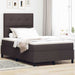 Pat cu arcuri cu headboard Maro închis 120 x 200 cm țesătură - WALTI WALTI