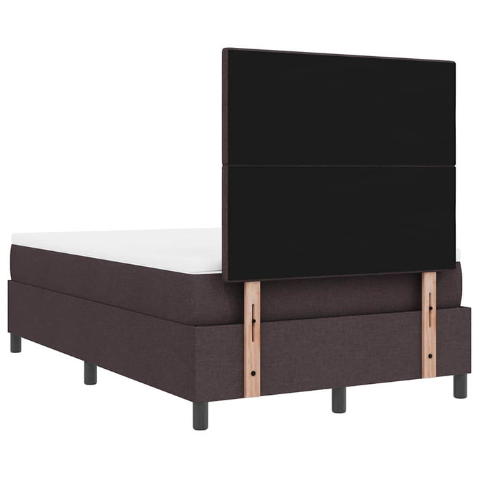 Pat cu arcuri cu headboard Maro închis 120 x 200 cm țesătură - WALTI WALTI