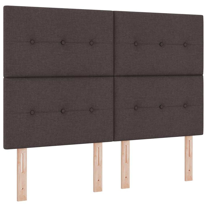 Pat cu arcuri cu saltea Maro închis 140 x 200 cm țesătură - WALTI WALTI