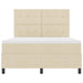 Pat cu arcuri cu saltea cu headboard Crem 160 x 200 cm țesătură - WALTI WALTI