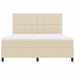 Pat cu arcuri cu saltea cu headboard Crem 180 x 200 cm țesătură - WALTI WALTI