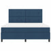 Pat cu arcuri cu headboard albastru 180 x 200 cm țesătură - WALTI WALTI
